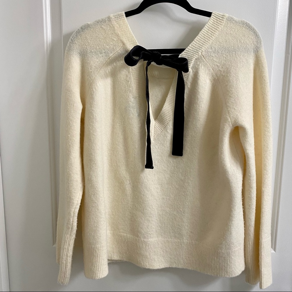 J. Crew Sweater with Velvet Bow
